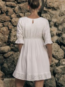 Vestido boho blanco espalda